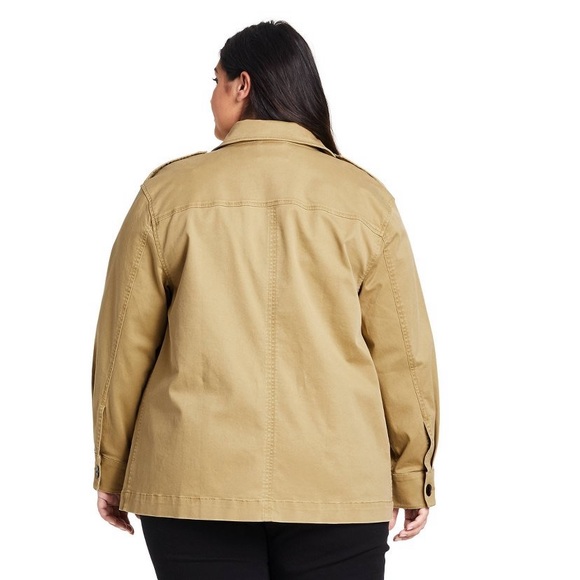 Nili Lotan x Target Button-Front Jacket Khaki plus size 3X khaki brand new - Picture 2 of 7